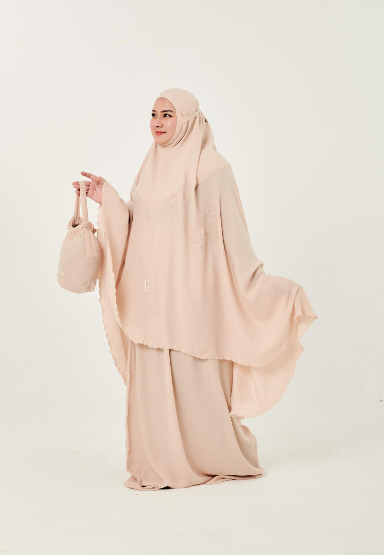 Telekung Nour (Prayerwear) in Nude