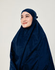 Marisa on the go travel telekung worn by Muslimah at work or airport