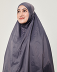 Marisa on the go travel telekung worn by Muslimah at work or airport