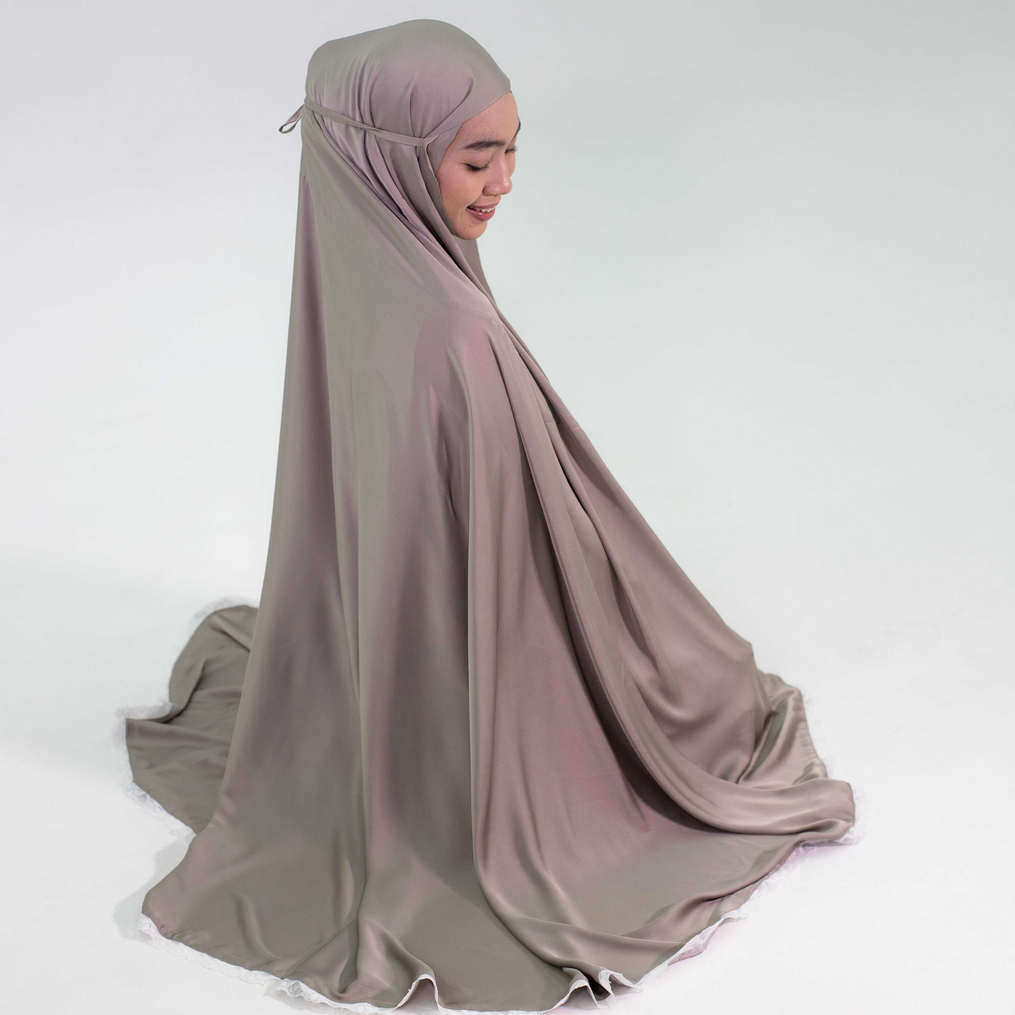 Khadeeja Sateen Prayerwear - Telekung Khadeeja Satin