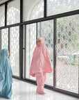 Zaahara x Nade El Luna : Little Miss Zaynab Telekung in Aqua