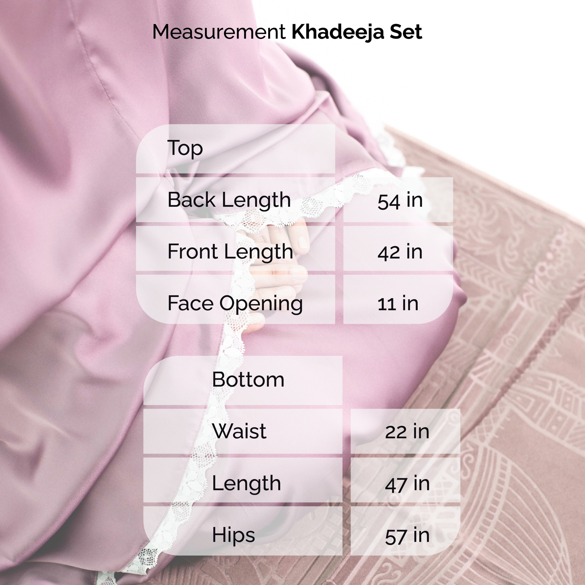 Khadeeja Sateen Prayerwear - Telekung Khadeeja Satin