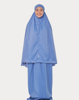 Marisa on the go travel telekung worn by Muslimah at work or airport