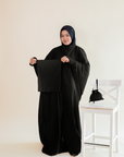 On-The-Go Prayerwear - Marisa  Abaya ( 1 Piece ) Telekung in Black