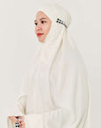 Telekung Yuna (Prayerwear) in White Gingham