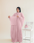 On-The-Go Prayerwear - Marisa  Abaya ( 1 Piece ) Telekung in Carnation