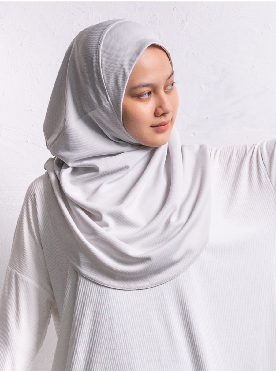 NAFAS Active Hijab in Silver Grey