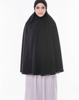 Telekung Mini Denim - Black (no sleeve)
