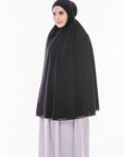 Telekung Mini Denim - Black (no sleeve)