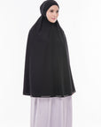 Telekung Mini Denim - Black (no sleeve)