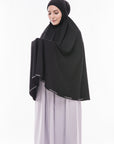 Telekung Mini Denim - Black (no sleeve)