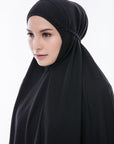 Telekung Mini Denim - Black (no sleeve)