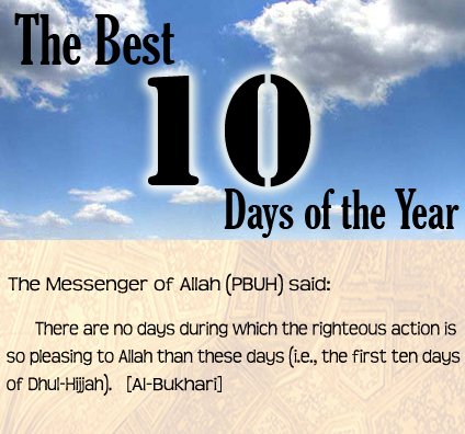 The best 10 days of the year - Dzulhijjah