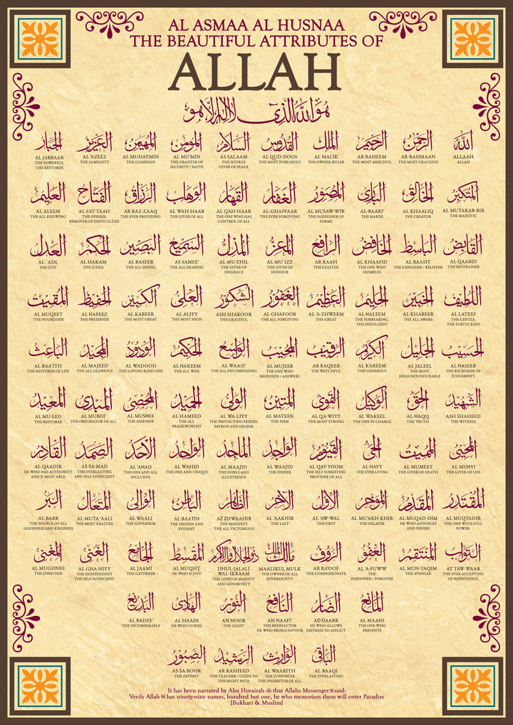 99 Beautiful Names of Allah That We Should Strive to Memorize