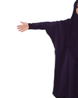 Kamilah: Two-Piece Abaya Set in Purple with Matching Instant Shawl