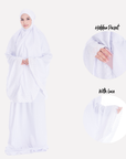 Telekung Soraya - White (with pocket)