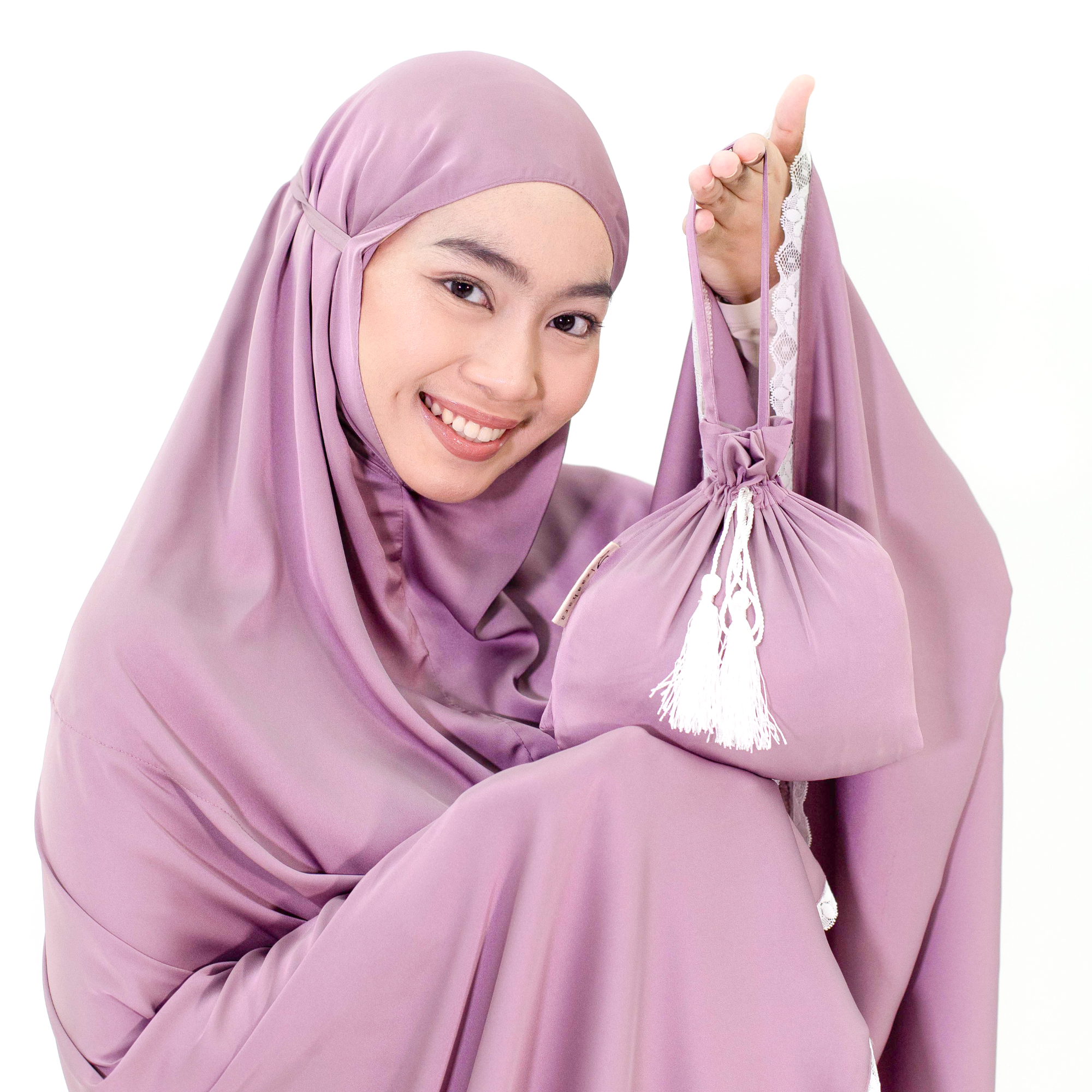 Khadeeja Sateen Prayerwear - Telekung Khadeeja Satin