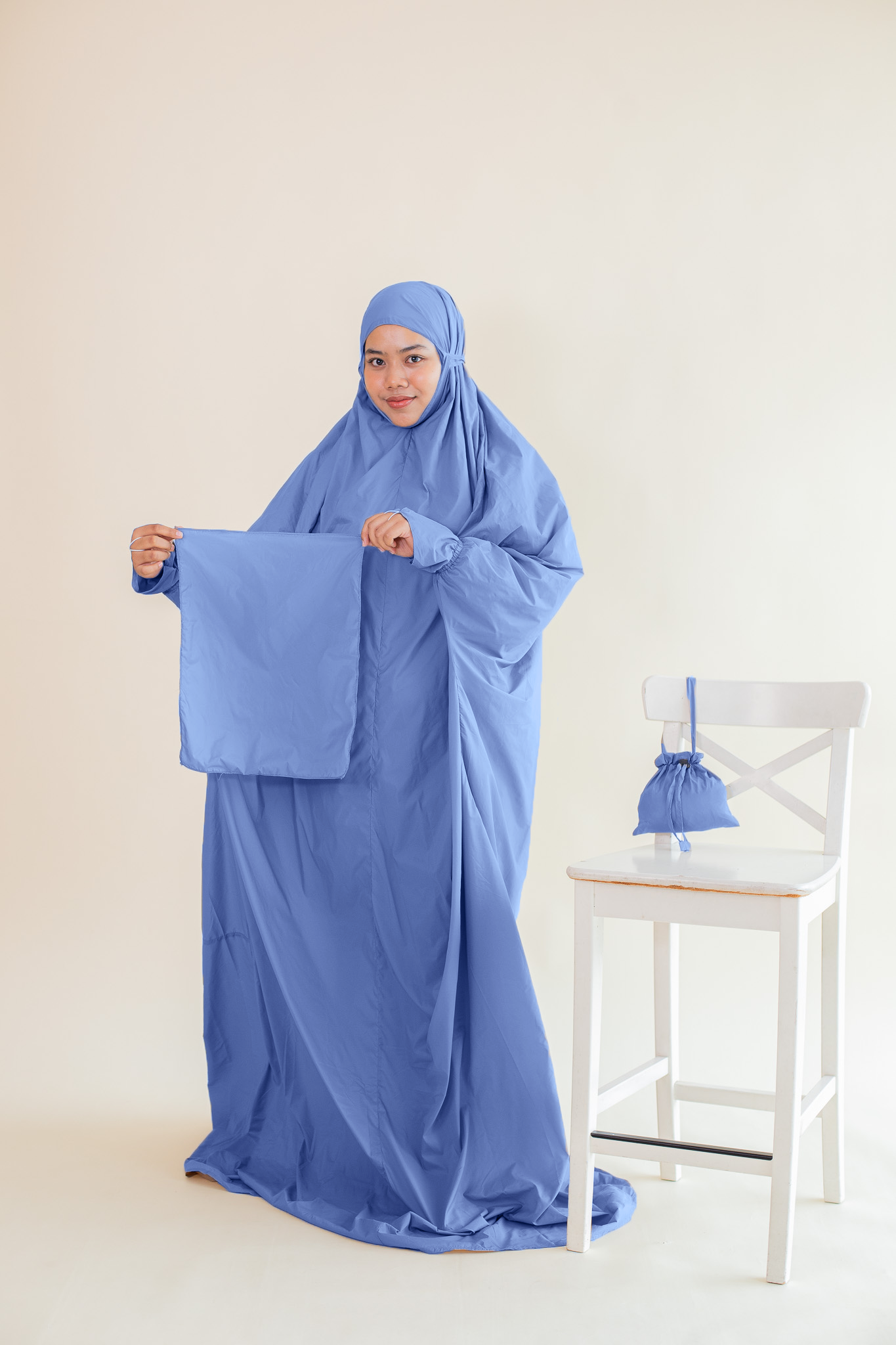 On-The-Go Prayerwear - Marisa Abaya ( 1 Piece ) Telekung in Ocean Blue