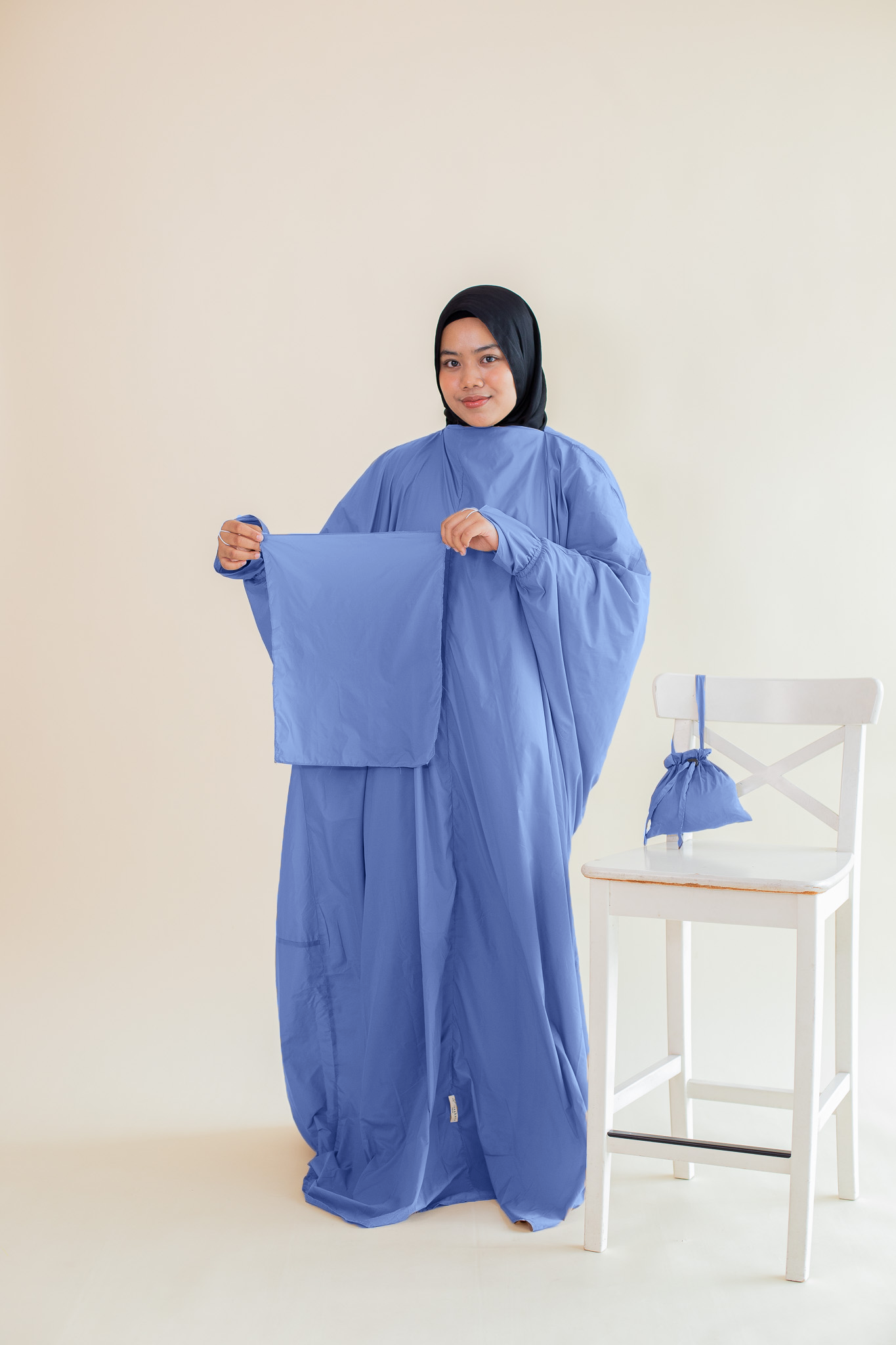 On-The-Go Prayerwear - Marisa Abaya ( 1 Piece ) Telekung in Ocean Blue