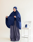 On-The-Go Prayerwear -  Duo Tone Marisa Telekung in Navy Blue ( Limited Edition )