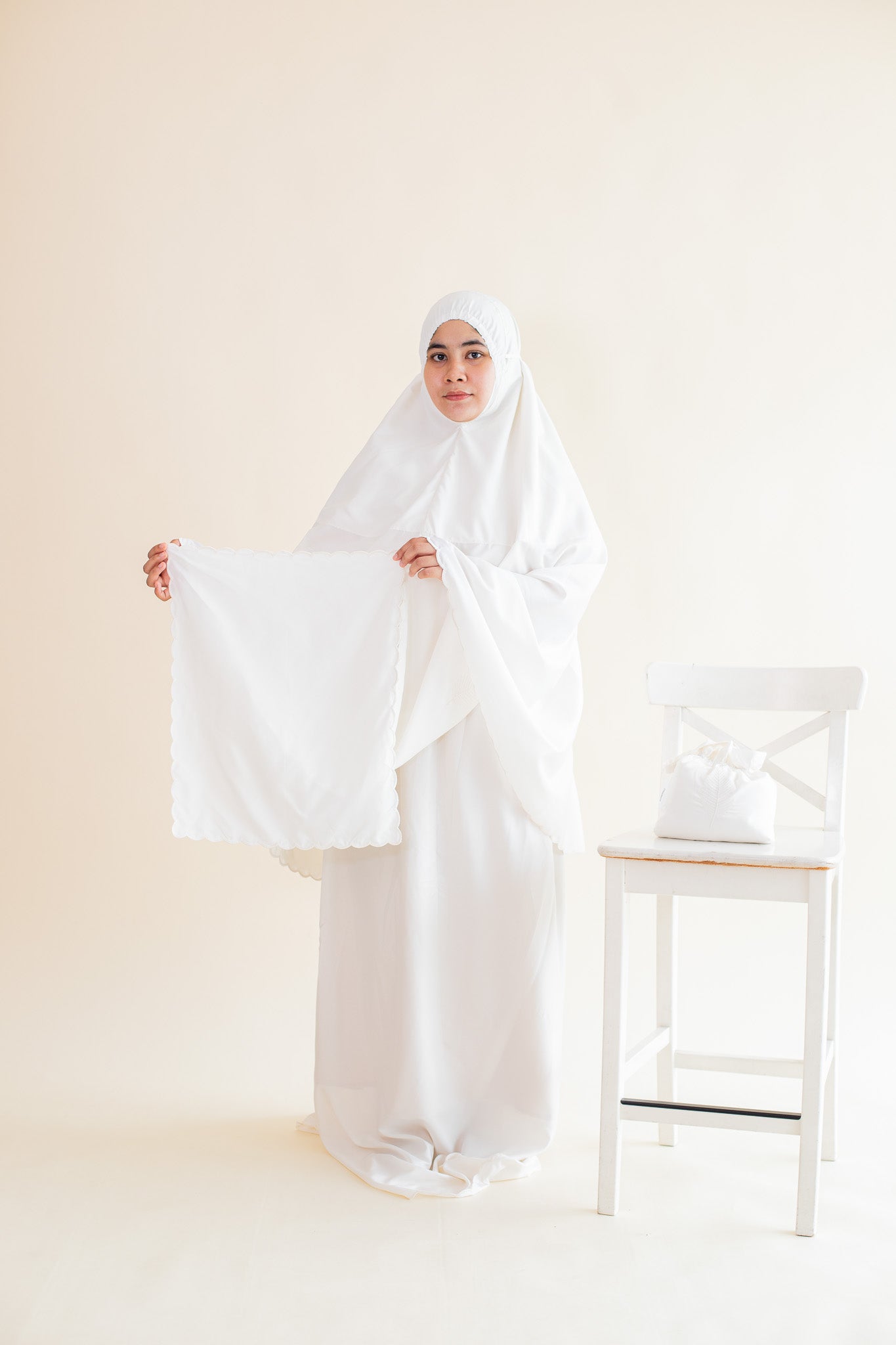 Travel Telekung -  Sofia Prayerwear in Off-White