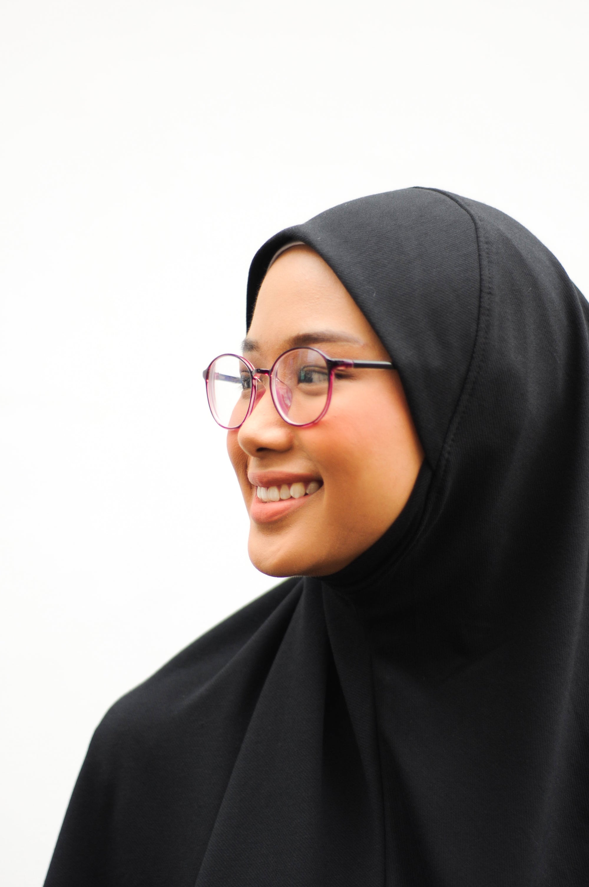 Zayna Instant Hijab - Tudung Umrah Denim Cotton - Black