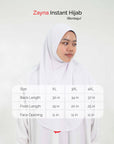 Zayna Instant Hijab - Tudung Umrah Denim Cotton