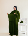 On-The-Go Prayerwear - Marisa  Abaya ( 1 Piece ) Telekung in Army Green