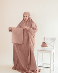 On-The-Go Prayerwear - Marisa Abaya ( 1 Piece ) Telekung in Clay