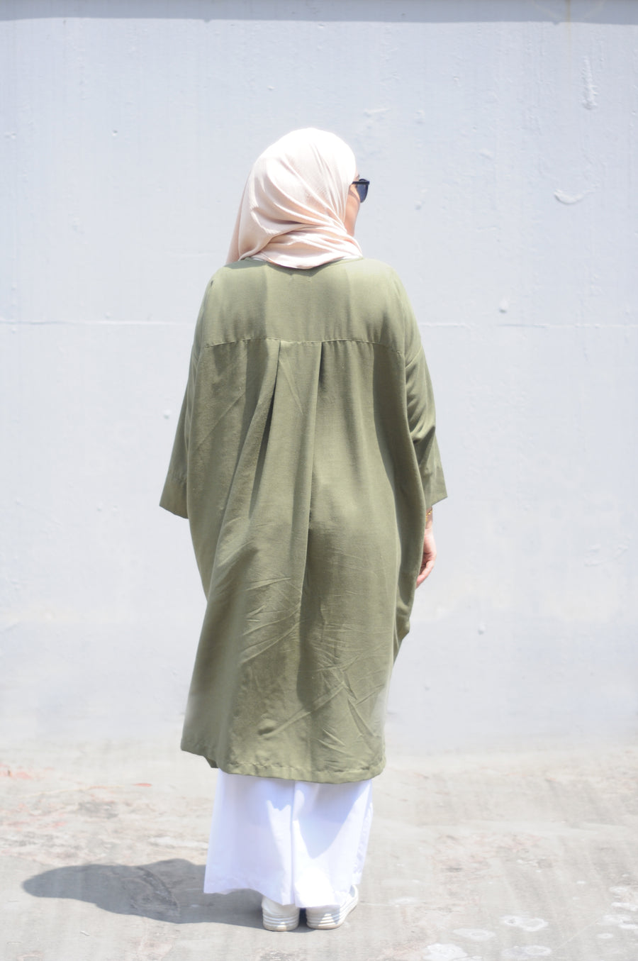 Aamina Long Tunic in Olive