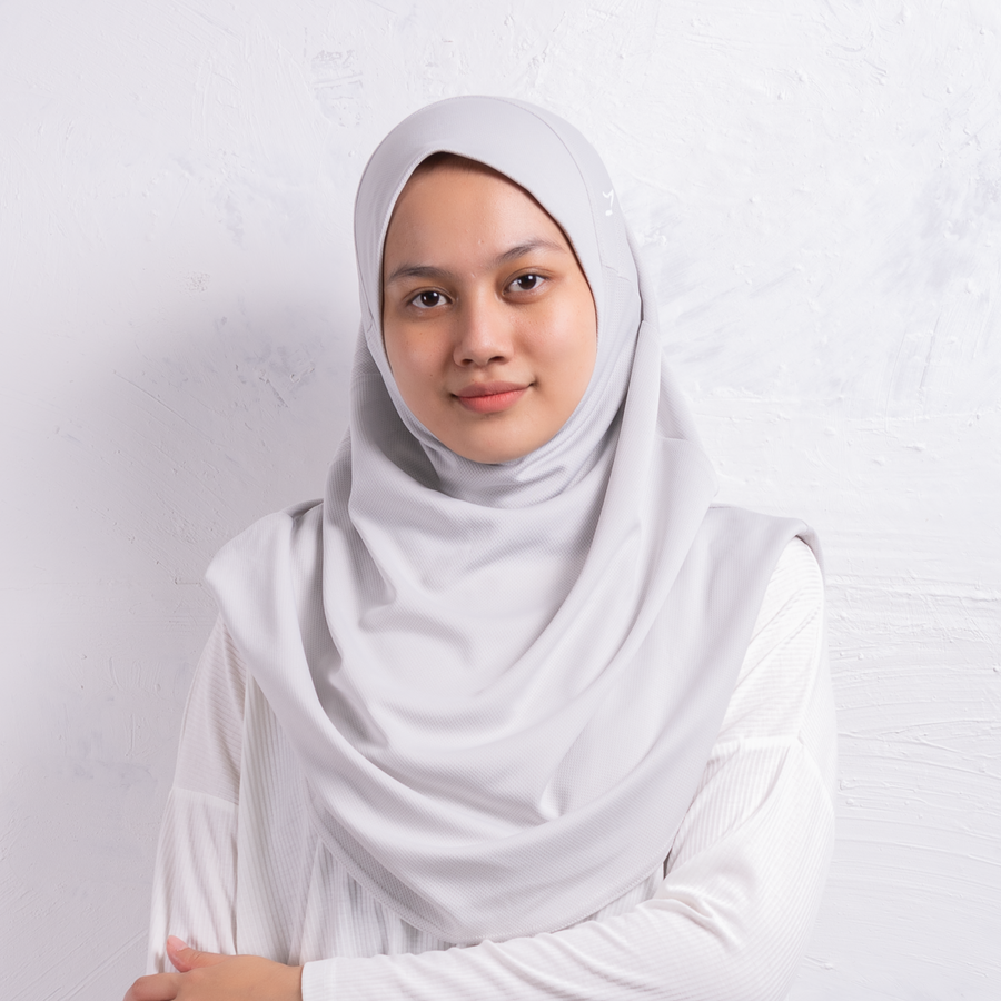 NAFAS Active Hijab in Silver Grey – ZAAHARA