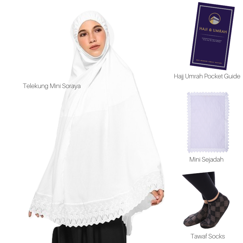 Telekung Mini that has pocket for Umrah and Hajj
