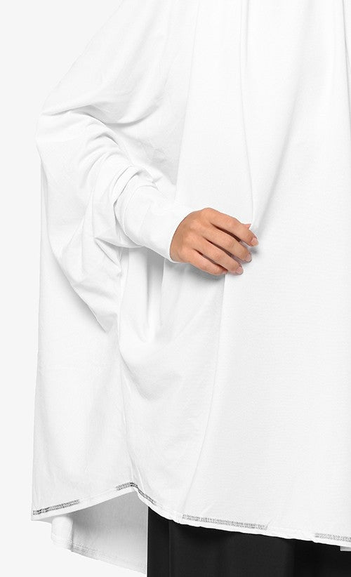 Telekung mini denim berlengan sesuai untuk umrah dan haji