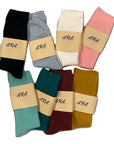 Basic color cotton woman socks