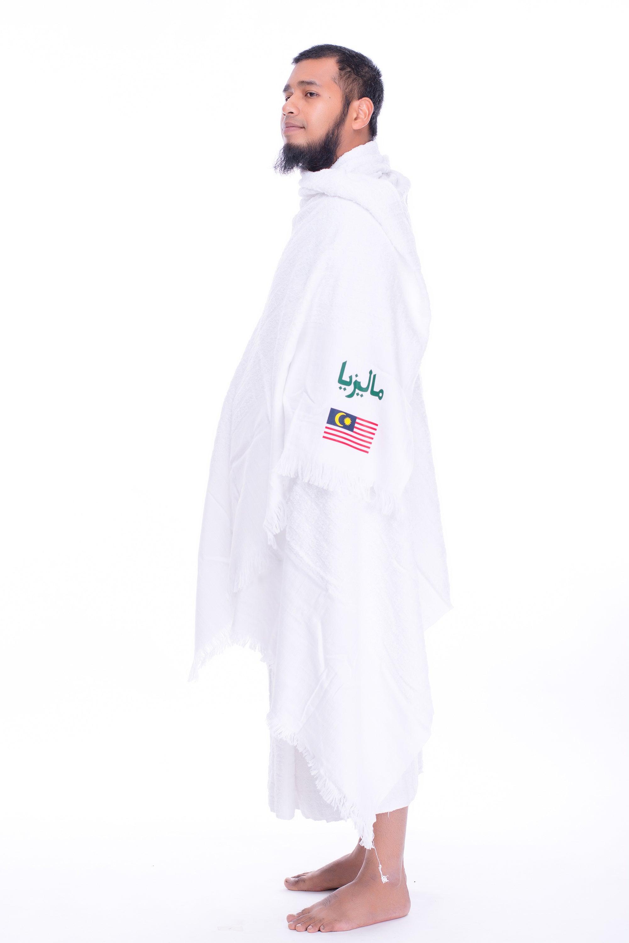 Tekstur kain ihram cotton tebal berkualiti