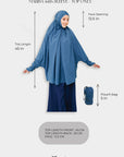 On-The-Go Prayerwear - Marisa Telekung in Steel Blue (Top only with Sleeve)