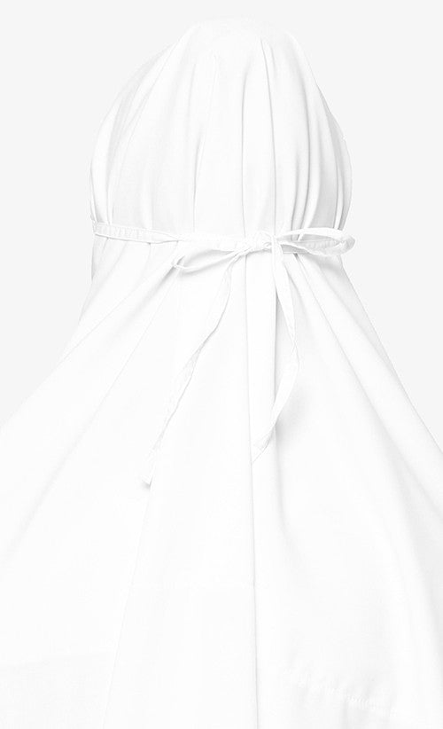 Telekung Mini Lace Umrah Zaahara pandangan belakang